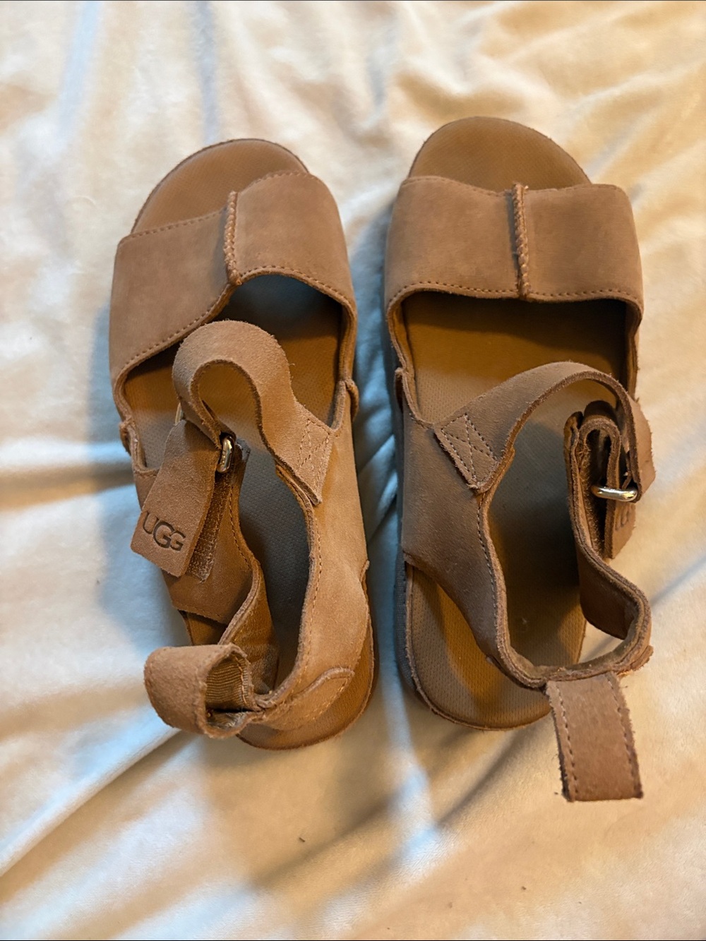 UGG Women's Tan Suede Platform Sandals